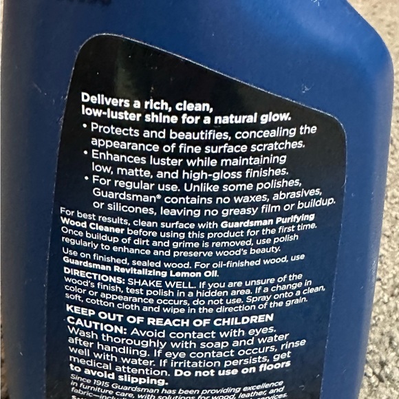guardsman Other Guardsman Revitalizing Wood Polish Woodland Fresh